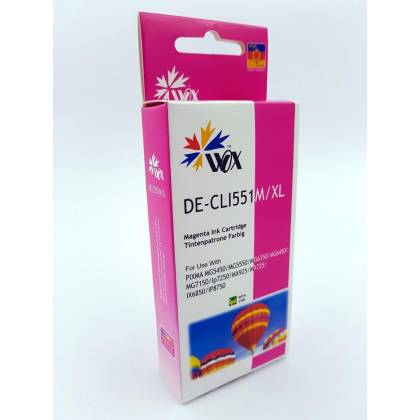 Tusz Wox Magenta CANON CLI 551M z chipem zamiennik CLI551M