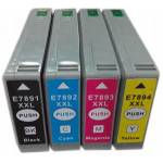 ZESTAW 4 X Tusz do Epson WorkForce Pro WF-4630 WF-4640 WF-5100 Series WF-5110 WF-5190 DW, Pro WF-5600 Series, OEM